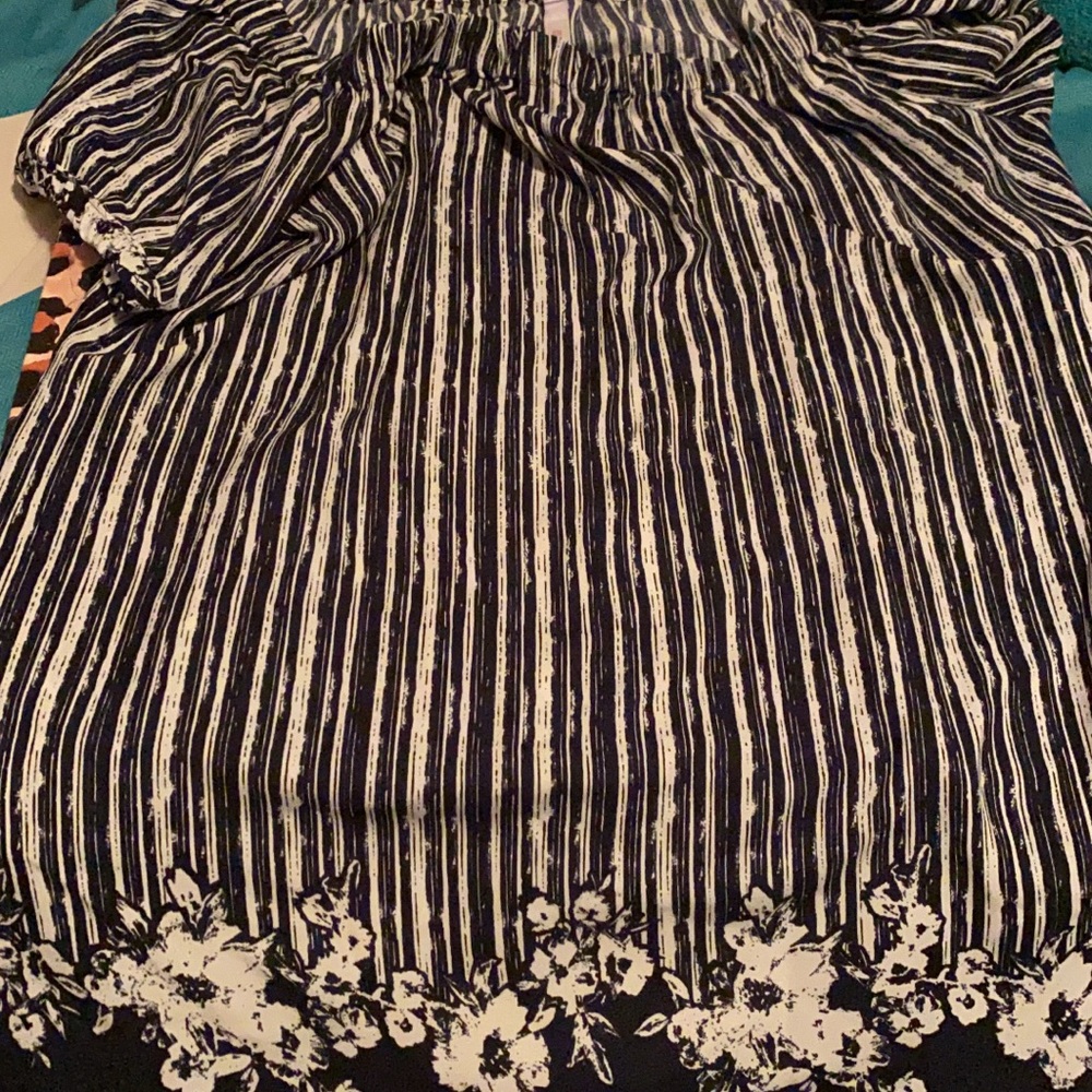 Black and white flowered shirt